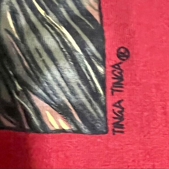 🔥 Vintage Tinga Tinga Brand Animal Print Kenya Art t-shirt Perfect Condition!!! - Picture 5 of 5